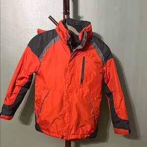 Sequoia Vibrant Orange and Charcoal Puffer Jacket